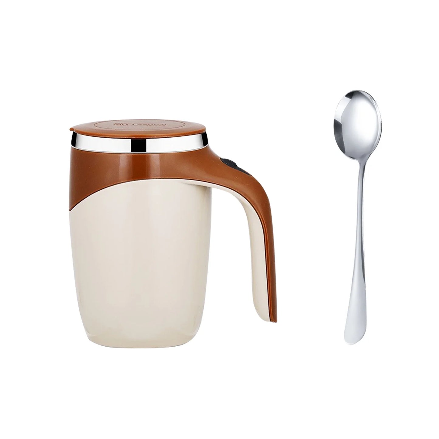 Rnemite-Amo Automatic Magnetic Stirring Coffee Mug, Electric Mixing Cup,Rotating Home Office Travel Mixing Cup,Funny Electric Stainless Steel Self Mixing Coffee Tumbler