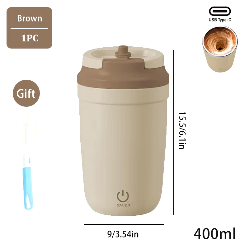Automatic Self Stirring Mug, Coffee Milk Mixing Cup, Magnetic Stirring, Stainless Steel Electric Blender, 400Ml