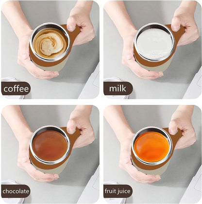 Rnemite-Amo Automatic Magnetic Stirring Coffee Mug, Electric Mixing Cup,Rotating Home Office Travel Mixing Cup，Funny Electric Stainless Steel Self Mixing Coffee Tumbler