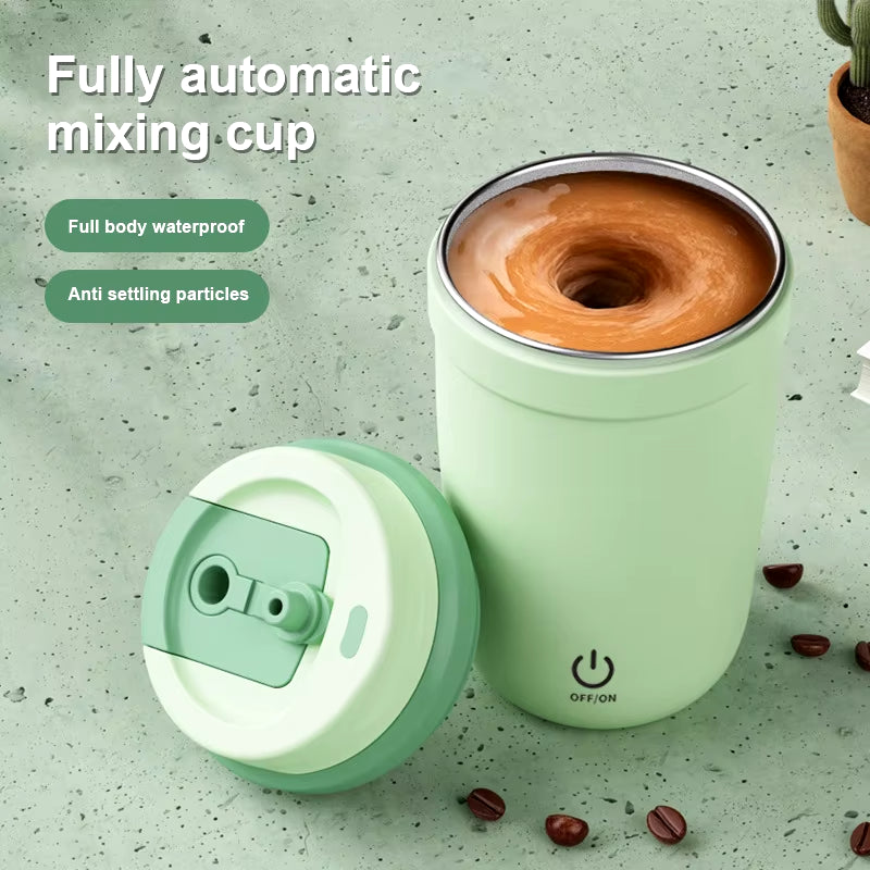 Automatic Self Stirring Mug, Coffee Milk Mixing Cup, Magnetic Stirring, Stainless Steel Electric Blender, 400Ml