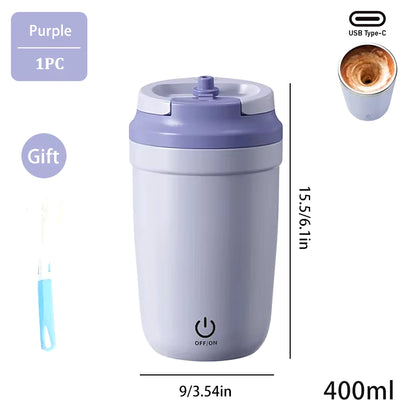 Automatic Self Stirring Mug, Coffee Milk Mixing Cup, Magnetic Stirring, Stainless Steel Electric Blender, 400Ml