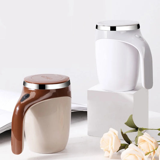 Rnemite-Amo Automatic Magnetic Stirring Coffee Mug, Electric Mixing Cup,Rotating Home Office Travel Mixing Cup，Funny Electric Stainless Steel Self Mixing Coffee Tumbler