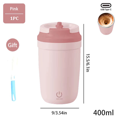 Automatic Self Stirring Mug, Coffee Milk Mixing Cup, Magnetic Stirring, Stainless Steel Electric Blender, 400Ml