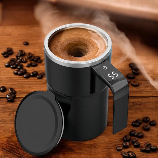 Black Automatic Stirring Coffee Mug