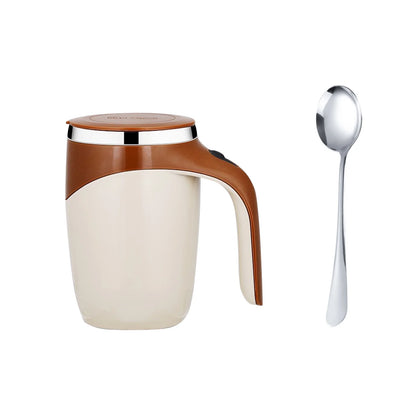 Rnemite-Amo Automatic Magnetic Stirring Coffee Mug, Electric Mixing Cup,Rotating Home Office Travel Mixing Cup，Funny Electric Stainless Steel Self Mixing Coffee Tumbler